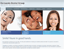 Tablet Screenshot of hernandodentalgroup.com